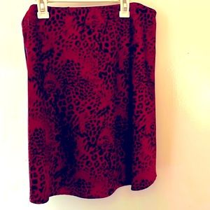 Forever 21 Satin Animal Print Skirt